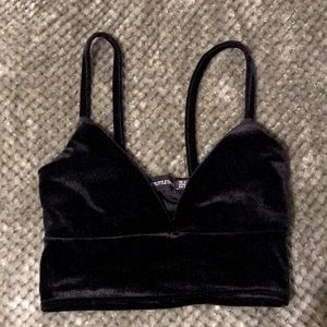 Black velvet PRETTYLITTLETHING bralette
